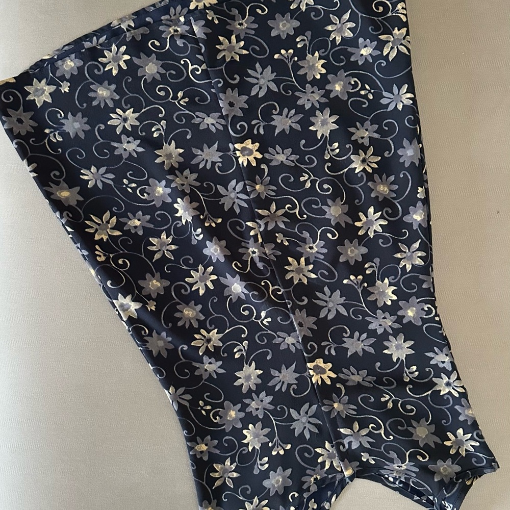Iz Byer Navy Floral Midi Dress size 3 1990’s vintage zipper back. Excellent - Picture 10 of 11